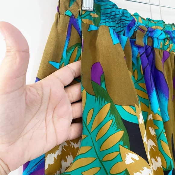 Vintage Tropical Silk Maxi Skirt - Picture 3 of 3